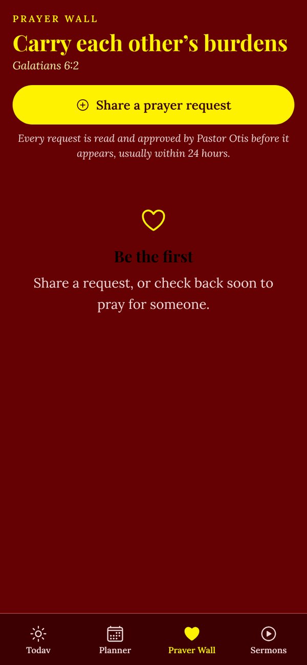 Prayer Wall screen